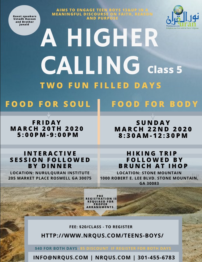 A Higher Calling Class 5